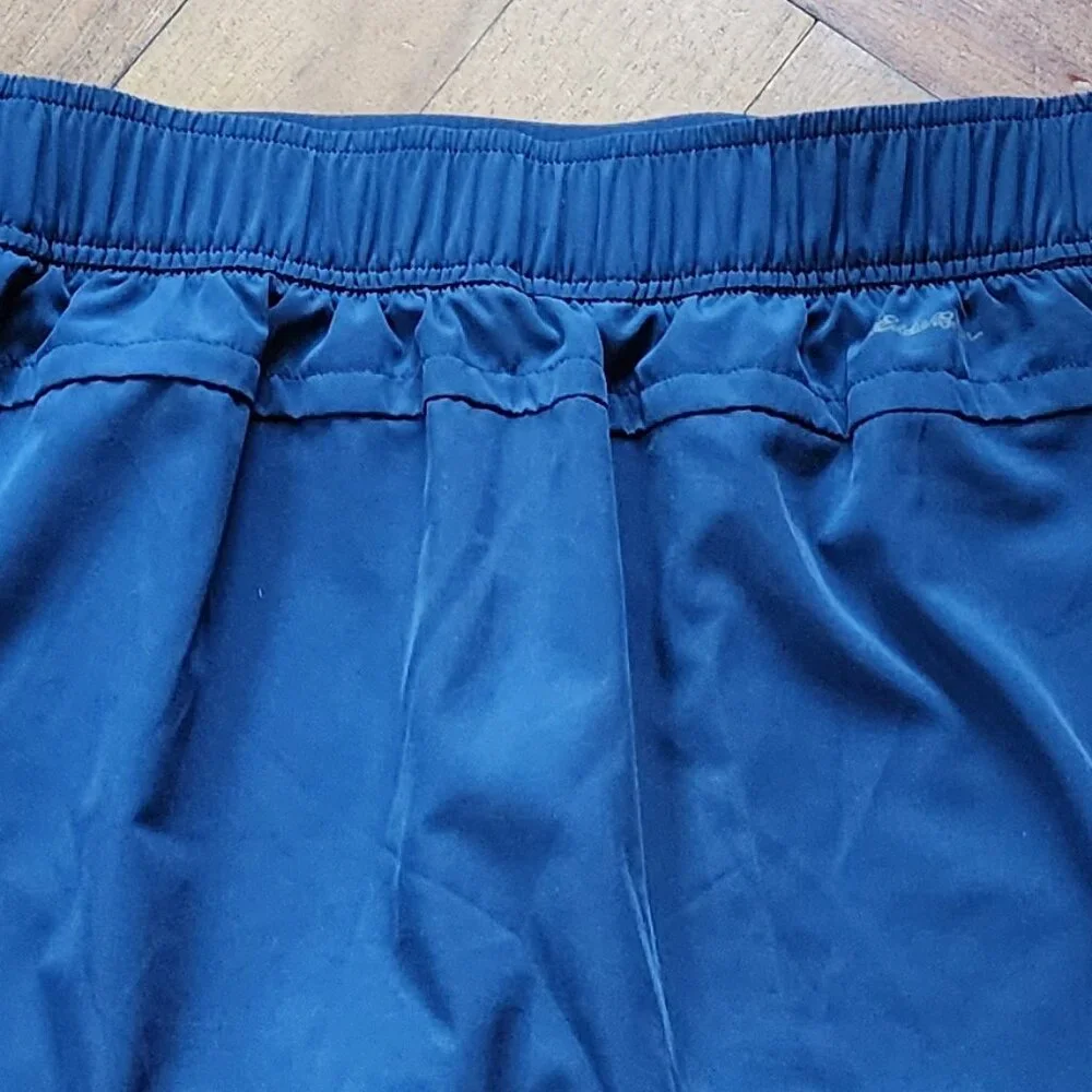 Eddie Bauer Navy Elastic Waist Tennis Skirt With Front Pockets Size Large